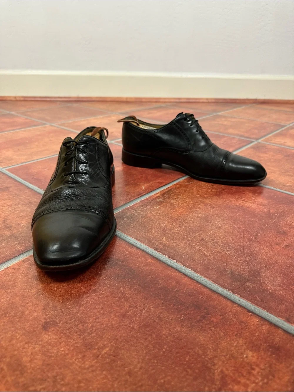 Mezlan Deerskin Leather Cap-Toe Derby Shoes